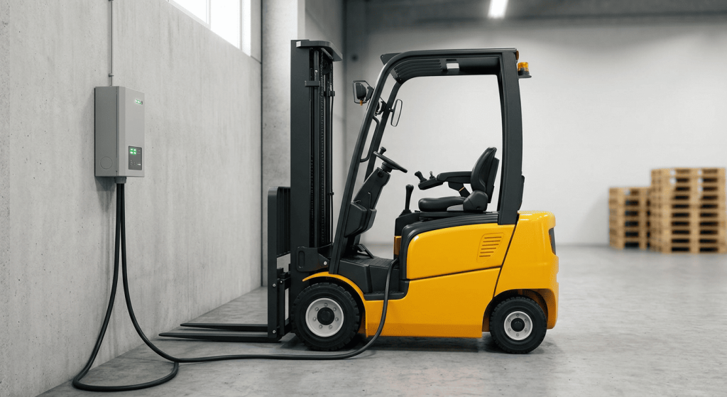 electric forklift in Malaysia charging